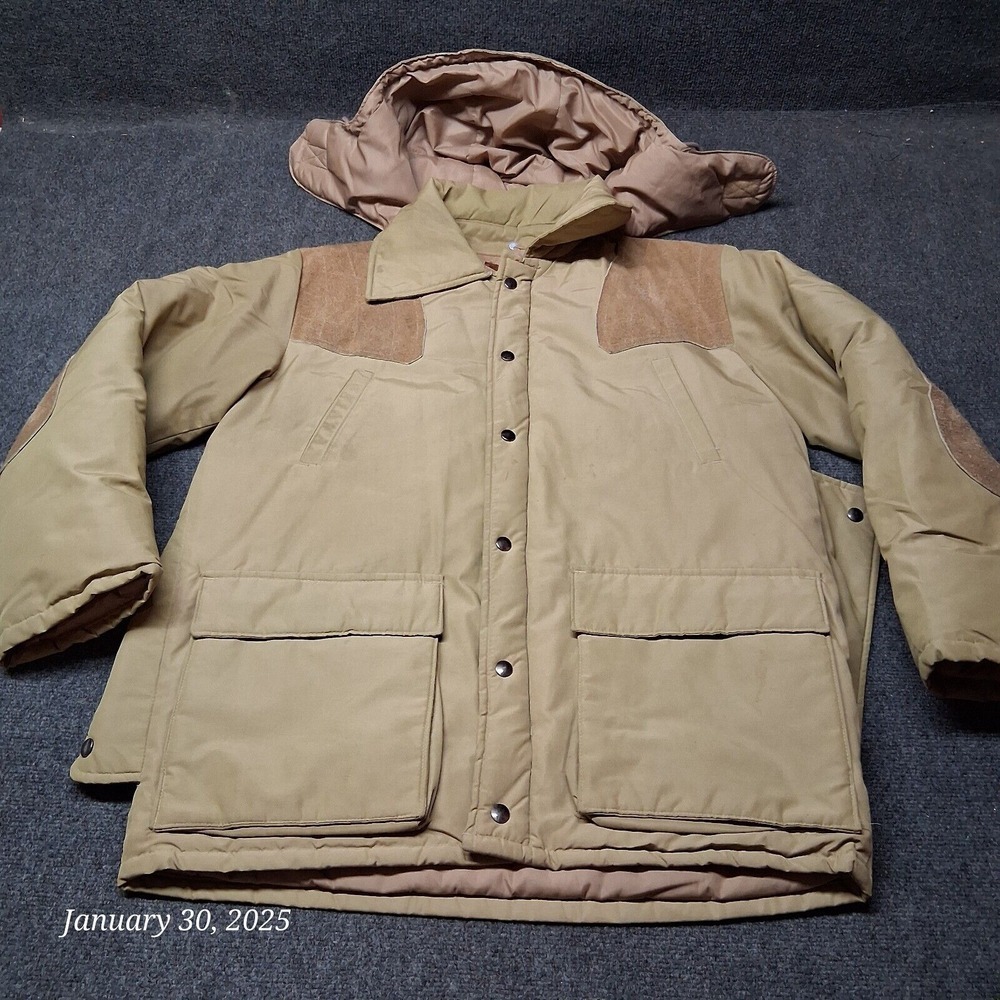 Vintage Gladiator by Camel Goose Down Hunting Jacket‎ Men Medium Padded
